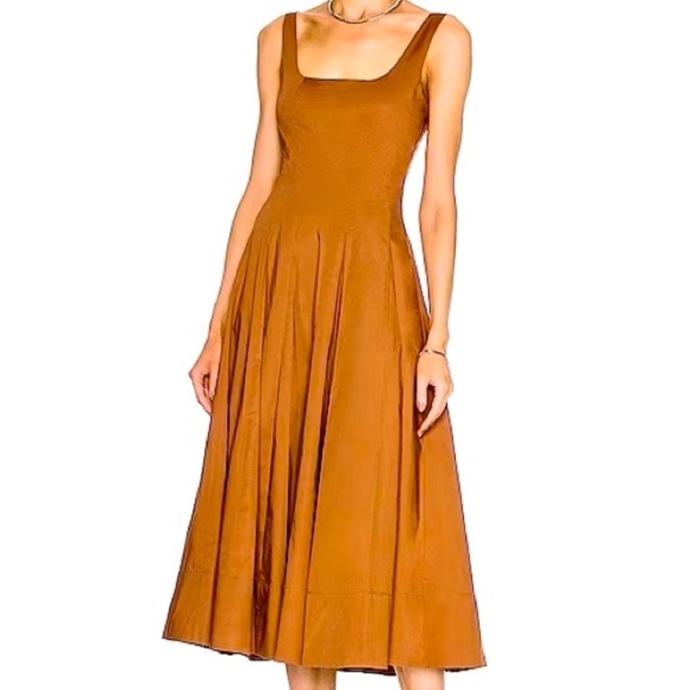 Elegant Brown Midi Dress
